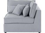 Sofa-Eckelement OTTO HOME "Florid", silber, B:99cm H:75cm T:100cm, Baumwollmix (60% Baumwolle/40% Leinen);Struktur fein (100% Polyester);Samtoptik (100% Polyester);Samtvelours (100% Polyester);Struktur (100% Polyester);Struktur recycelt (100% recyceltes Polyester), Polsterelemente, Sofa-Eckelement, Teil eines Modulsofas, fester Sitzkomfort, auch in Cord