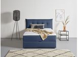 Boxbett HOME AFFAIRE "Kederleicht", blau, B:175cm L:213cm, Komplettbetten, Boxbett, inklusive Bettkasten & Topper, in 4 Breiten und 2 Härtegraden