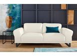 2,5-Sitzer W.SCHILLIG "montanaa", weiß (weiß z59), B:212cm H:78cm T:94cm, Sofas, 2 5-Sitzer, mit Metallkufen in Schwarz pulverbeschichtet, Breite 212 cm
