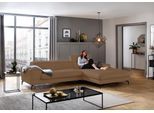 Ecksofa W.SCHILLIG "piedroo, Designsofa mit tollem Sitzkomfort, L-Form", braun (fango z69), B:303cm H:70cm T:193cm, Longlife Xtra-Leder Z69: Das feinnarbige, gedeckte Softleder Z69 besticht durch seine außergewöhnliche Weichheit im trendigen »Vintage-Look«, Hautstärke 0, 9 - 1, 1 mm, Sofas, Ecksofa, Kopfteilverstellung, wahlweise mit Sitztiefenverstellung, Breite 303cm