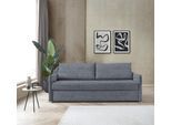 Schlafsofa BALI "Pisa", blau, B:222cm H:93cm T:98cm, 100% PES, Sofas, Schlafsofa, mit 3 Matratzenarten, Lattenrost, stabiles Untergestell