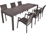 Garten-Essgruppe GARDEN PLEASURE "SOPHIA", grau, Aluminium, Sitzmöbel-Sets, Garten-Essgruppe