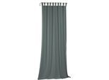 Vorhang WIRTH "Torbole", blau (petrol), B:132cm H:335cm, Baumwolle, Polyester, Gardinen, Vorhang, nach Maß