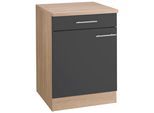 Unterschrank OPTIFIT "Kalmar", grau (anthrazit), B:60cm H:85cm T:60cm, Schränke, Unterschrank, Breite 60 cm