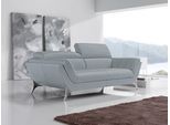 2,5-Sitzer EGOITALIANO "Sueli, extravagantes Design und erstklassiger Sitzkomfort", blau (himmel), B:218cm H:100cm T:110cm, Leder »NUVOLE« (Echtes Rindsleder). Halbnatürliches, halbnarbiges Rindsleder mit einer natürlichen Körnung von 1, 2 bis 1, 4 mm. Dieses Leder hat eine weiche, wachsartige Hand mit mattem Aussehen und einem Wolkeneffekt. Es handelt sich um ein Naturleder, das die ursprüngliche