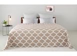 Tagesdecke OTTO HOME "Alba", beige, B:250cm L:280cm, Baumwolle, Tagesdecken, Tagesdecke, leichter Überwurf ohne Füllung, auch als Tischdecke verwendbar