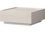 Couchtisch OTTO HOME "Piano", beige (beige hochglanz, beige hochglanz), B:90cm H:36cm T:90cm, Tische, Couchtisch, hochwertig UV lackiert, mit zwei Schubladen inkl. Soft-Close Funktion