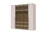 Drehtürenschrank OTTO HOME "Opera Parsol-Glastüren, LED-Innenbeleuchtung, mit und ohne Kranz", cashmere, B:232cm H:226cm T:60cm, FSC-zertifizierter Holzwerkstoff, MDF, Schränke, Drehtürenschrank, Glastüren, UV-Lack, LED-Innenbeleuchtung, Soft-Close-Funktion