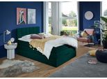 Boxspringbett HOME AFFAIRE "Fornoli", blau (nachtblau), B:120cm L:210cm, Komplettbetten, Boxspringbett, inkl. Topper und Bettkasten, H3 in zwei Matratzenarten