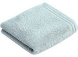 Badetuch VOSSEN "Calypso Feeling", grau (light grau), B:60cm L:110cm, Walkfrottee, Obermaterial: 100% Baumwolle, Handtücher, Badetuch, mit schmaler Bordüre, aus 100% hochwerter Baumwolle, Vegan, einfarbig