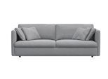 3-Sitzer FLEXLUX "Lovane", grau (sophisto gre), B:219cm H:84cm T:117cm, 100% Polyester, Sofas, 3-Sitzer, Weich & anschmiegsam, große Sitztiefe auf Kaltschaum, Dekokissen inkl.