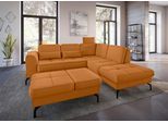 Ecksofa SIT & MORE "Bendigo L-Form", gelb (curry), B:258cm H:87cm T:226cm, Sofas, Ecksofa, inklusive Sitztiefenverstellung, Bodenfreiheit 15 cm, in 2 Fußfarben