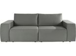 Big-Sofa "LooksII Breite 242cm, komfortabel und bequem, viel Platz", grau (steel), B:242cm H:87cm T:89cm, LOOKS BY WOLFGANG JOOP, Sofas, Big-Sofa, geradlinig und komfortabel