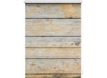 Seitenzugrollo LICHTBLICK ORIGINAL "Rollo Klemmfix, ohne Bohren, Verdunkelung, Bretter Shabby - Braun", braun (braun, weiß), B:60cm H:150cm, Polyester, Rollos, Seitenzugrollo