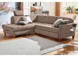 Ecksofa HOME AFFAIRE "Earl L-Form", beige (dunkelbeige), B:233cm H:80cm T:196cm, Luxus-Microfaser in Lederoptik (100% Polyester);Struktur fein (100% Polyester);Luxus-Microfaser ALTARA NUBUCK (100% Polyester), Sofas, Ecksofa, wahlweise auch mit Bettfunktion oder Bettfunktion mit Bettkasten
