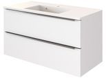 Waschtisch WELLTIME "Matera", weiß (weiß, weiß), B:100cm H:56cm T:47cm, Waschtische, Waschtisch, Breite 100 cm