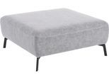 Hocker HOME AFFAIRE "Liora, weich gepolstert, saugroboterfreundlich, 100x100 cm", light, grau, Hocker, B/H/T: 100cm x 44cm x 100cm, Chenille, 5, 9% Viskose, 34, 4% Polyacryl, 59, 7% Polyester, Hocker, passend zum 2,5- & 3-Sitzer Sofa der Liora-Serie, B:100cm H:44cm T:100cm