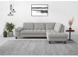 Ecksofa SIT & MORE "Westham L-Form", silber, B:261cm H:88cm T:179cm, 90% Polyester 10%Polyamid, Sofas, Ecksofa, mit Ottomane, mit oder ohne Bettfunktion, Bettkasten, Verstellung