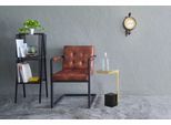 Beistelltisch KAYOOM "Rocio 225, Passender Marmorfuß in kantigem Design", schwarz, B:30cm H:56cm T:30cm, Tischplatte: 100% marmorisiertes Glas / Gestell: Marmor, Edelstahl, Tische, Beistelltisch, Eckiger Marmorfuß, eckige Ablagefläche und Gestell aus Edelstahl
