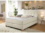 Boxspringbett HOME AFFAIRE "Calloway", beige, B:168cm L:218cm, Komplettbetten, Boxspringbett, inkl. Topper, XXL-Ausführung, in 4 Farben, 5 Breiten, 3 Matratzenarten