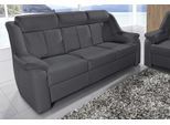 3-Sitzer SIT & MORE "Basel", grau (dunkelgrau), B:190cm H:98cm T:95cm, Altara Nubuck, Luxus-Microfaser (100% Polyester);PRIMABELLE-Microfaser, Luxus-Microfaser (100% Polyester);SOFTLUX-Kunstleder;NaturLEDER (echtes Rindsleder), Sofas, 3-Sitzer