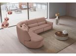 Ecksofa EGOITALIANO "Puffy, extravagant & edel, Retro Designsofa, hoher Sitzkomfort, L-Form", rosa (millenium rose), B:330cm H:88cm T:205cm, Leder »BULL« (echtes Rindsleder). Geschliffenes, pigmentiertes und behandeltes Rindsleder mit einer Dicke von 1, 3-1, 5 mm. Dieses Leder zeigt eine ziemlich weiche Hand mit einem halb undurchsichtigen Aussehen. Es handelt sich um ein geschütztes Leder. Eine l
