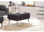 Polsterhocker W.SCHILLIG "run", grau (anthrazit w82), B:75cm H:46cm T:60cm, Flachgewebe W82 Q2 (74% Polyacryl, 26% Polyester), Hocker, Polsterhocker, mit Holzsockel, Füße in Schwarz pulverbeschichtet, Breite 75 cm