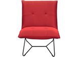 Loungesessel ED EXCITING DESIGN "Azly", rot, B:69cm H:76cm T:86cm, 100% Polyester, Sessel, Loungesessel
