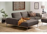 Ecksofa W.SCHILLIG "run, Designsofa mit tollem Sitzkomfort, bequem, L-Form", braun (stone w82), B:299cm H:88cm T:178cm, Longlife Xtra-Leder Z73: Naturwalkleder der Luxusklasse aus den erlesensten Rohhäuten. Hautstärke 1, 1 – 1, 3 mm;ROHLEDER Jacquard-Flachgewebe Q2 W60 (63% Polyester, 37% Polyacryl);ROHLEDER Chenille-Flachgewebe Q2 W77 (68% Polyacryl, 32% Polyester);Stoff S37 (100% Polyester), Sof
