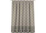 Vorhang WIRTH "Romo" Gr. 1, beige (creme), B:65cm H:120cm, Jacquard, Baumwolle, Polyester, Gardinen, Vorhang