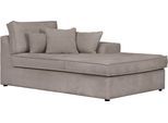 Ottomane OTTO HOME "Enid", grau (taupe), B:130cm H:75cm, 100% Polyester, Sofas, Ottomane, einzeln stellbar oder als Teil eines Modulsofas, fester Sitzkomfort