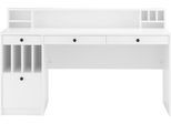 Schreibtisch OTTO HOME "Licia, Computertisch", weiß, B:158cm H:96,5cm T:55cm, Tische, Schreibtisch, im Landhausstil, in 2 Breiten