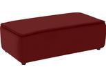 Hocker W.SCHILLIG "around-the-block", rot (ruby rot z59), B:120cm H:39cm T:60cm, Longlife Xtra-Leder Z59: Glattleder mit modischer Prägung. Hautstärke 0, 9 - 1, 1 mm, Hocker, Hocker, mit eleganter Biese
