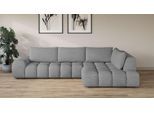Ecksofa OTTO HOME "AZITA L-Form, XL 296 cm - Designsofa in Bubble-Optik", grau (hellgrau), B:296cm H:89cm T:176,5cm, 100% Polyester, Sofas, Ecksofa, lose Rückenkissen, traumhafte Steppung