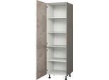 Vorratsschrank KOCHSTATION "KS-Trea SV60-195", grau (betonfarben hell, anthrazit), B:60cm H:195cm T:56cm, Schränke, Vorratsschrank, Höhe 195 cm, Breite 60 cm