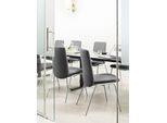 Polsterstuhl STRESSLESS "Laurel", grau (grau batick, schwarz matt), B:57cm H:92cm T:59cm, Leder BATICK: BATICK ist ein leicht korrigiertes, durchgefärbtes und genarbtes Möbelleder, bei dem die meisten Unebenheiten und Spuren in der Regel entfernt wurden., Stühle, Polsterstuhl, Low Back, Größe M, mit Beinen aus Stahl in Schwarz matt