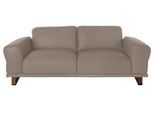 2,5-Sitzer W.SCHILLIG "montanaa", braun (stone z59), B:212cm H:78cm T:94cm, Sofas, 2 5-Sitzer, mit Metallkufen in Bronze pulverbeschichtet, Breite 212 cm