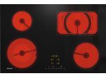 MIELE Elektro-Kochfeld "KM 6542 FL", schwarz, B:75,2cm H:4,6cm T:49,2cm, Kochfelder, Elektro-Kochfeld