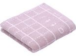 Handtuch BUGATTI "Perezzi", lila (sea lavender), B:50cm L:100cm, Walkfrottier, Obermaterial: 100% Baumwolle, Handtücher, Handtuch, Jacquard in smartem Karolook