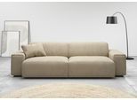 Big-Sofa HOME AFFAIRE "Glimminge auch in Breitcord, Feincord + Easy care-Bezug", beige (sand), B:254cm H:71cm T:101cm, 95% Polyester, 5% Nylon, Sofas, Big-Sofa, besondere Kedernähte Zierkissen
