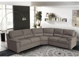Ecksofa EGOITALIANO "Doris, modernes Designerecksofa in hochwertigen Microfaserqualitäten", braun (mud), B:266cm H:90cm T:246cm, Luxus-Micofaser CASHMERE in Lederoptik (100% Polyester) ist ein neues technisches Gewebe mit einem visuellen und taktilen Aspekt, der dem Nubuk sehr nahe kommt, mit innovativen Eigenschaften. Seine außerordentliche Weichheit kommt von einem exklusiven Produktionsprozess,
