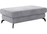 Polsterhocker SIT & MORE "Bolero", silber, B:121cm H:45cm T:67cm, 100% Polyester, Hocker, Polsterhocker