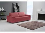 Schlafsofa EGOITALIANO "Cecilia, modern & elegant, erstklassiger Sitzkomfort, Dauerschläfer", rot (kirschrot), B:234cm H:85cm T:102cm, Leder »BULL« (echtes Rindsleder). Geschliffenes, pigmentiertes und behandeltes Rindsleder mit einer Dicke von 1, 3-1, 5 mm. Dieses Leder zeigt eine ziemlich weiche Hand mit einem halb undurchsichtigen Aussehen. Es handelt sich um ein geschütztes Leder. Eine leichte