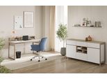 Büromöbel-Set HOME AFFAIRE "Stranda im Scandi-Style, Home Office, Büro in zwei Farben verfügbar", weiß skandi eiche, Holzwerkstoff, Arbeitsmöbel-Sets, Büromöbel-Set, enthält Schreibtisch, Sideboard und Wandboard
