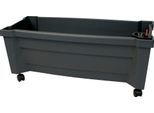 Spalier KHW, grau (anthrazit), B:79cm H:134cm T:35cm, Kunststoff, Rankhilfen, Spalier, Pflanzkasten auf Rollen mit Bewässerungssystem, BxTxH: 79x35x134 cm