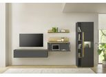 Büromöbel-Set HOME AFFAIRE "CiTY/GiRON", grau (anthrazit), H:200cm T:40cm, Arbeitsmöbel-Sets, Büromöbel-Set