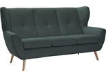 3-Sitzer EXXPO - SOFA FASHION "ALVESTA, Loungesofa, Küchensofa, hoher Sitzkomfort, Ohrenbackensofa", braun (pine), B:190cm H:102cm T:90cm, Sofas, 3-Sitzer, gemütliche Rückenlehne, mit Knopfheftung und hohen Holzfüßen, in Cord