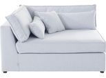 Sofa-Eckelement OTTO HOME "Enid", silber, B:130cm H:75cm, Baumwollmix (60% Baumwolle/40% Leinen);Struktur fein (100% Polyester);Samtoptik (100% Polyester);Samtvelours (100% Polyester);Struktur (100% Polyester);Struktur recycelt (100% recyceltes Polyester), Polsterelemente, Sofa-Eckelement, Teil eines Modulsofas, fester Sitzkomfort, auch in Breitcord