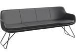 Essbank MUSTERRING "Tavia", grau (dunkelgrau, schwarz), B:220cm H:87cm T:66cm, Sitzbänke, Essbank, Schlittengestell in drei Ausführungen, Breite 180, 200 oder 220 cm