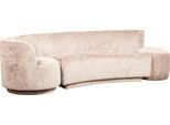 Loungesofa WOOOD "Combi-Popular: Bank + Sessel + Pouf", beige (natur), B:345cm H:72cm T:97cm, Sofas, Loungesofa, Mit grobem Chenille gefüttert, Breite 345 cm